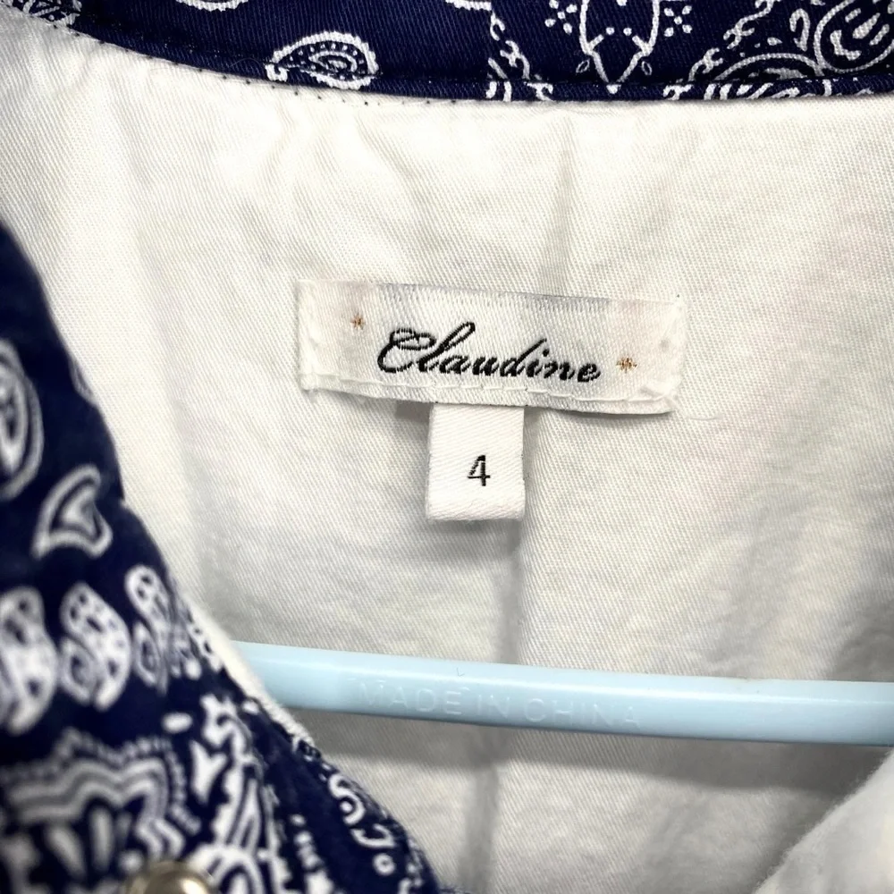 Claudine Kids Blue Paisley Bandanna Jacket